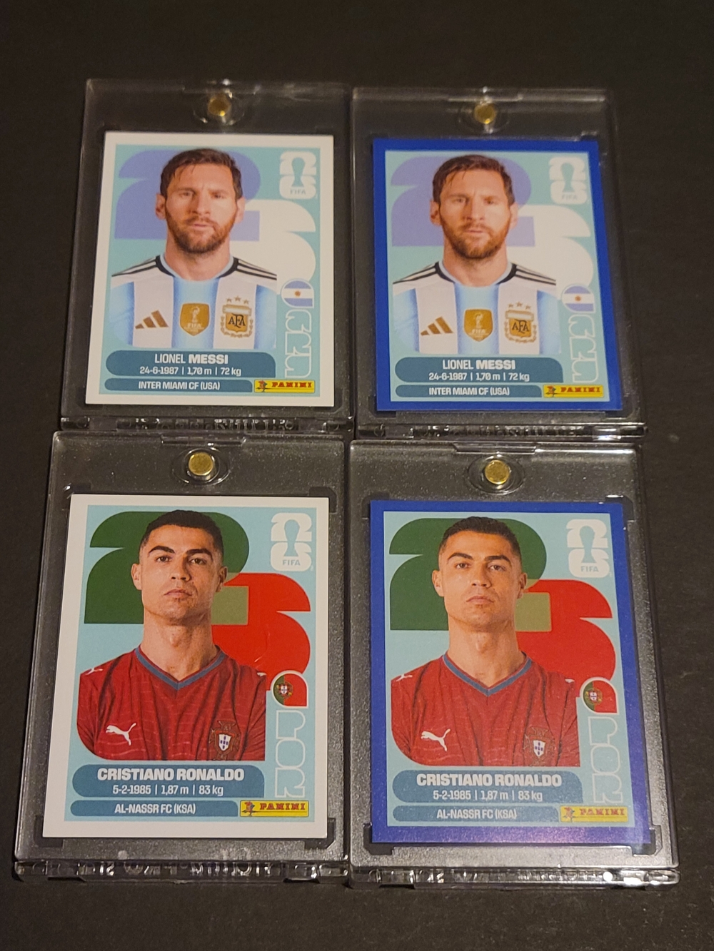 Leo Messi And Cristiano Ronaldo Sticker Lot